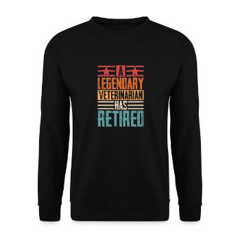 Un vétérinaire légendaire a mis à la retraite un médecin vétérinaire - Sweat-shirt Unisexe - noir - Devant - Alina (178cm) & Michal (187cm)