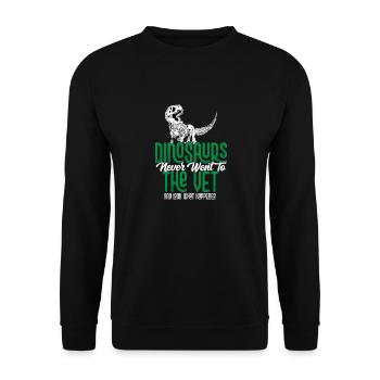 Les dinosaures ne sont jamais allés chez le vétérinaire vétérinaire Anima - Sweat-shirt Unisexe - noir - Devant - Alina (178cm) & Michal (187cm)