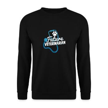 Future Veterinarian Doctor Vet Tech - Unisex Sweatshirt - black - Front - Alina (178cm) & Michal (187cm)