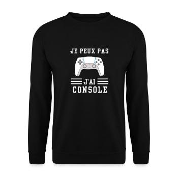 Je peux pas j'ai console - Sweat-shirt Unisexe - noir - Devant - Alina (178cm) & Michal (187cm)