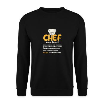 Chef Definition Funny Dictionary Cooking - Unisex Sweatshirt - black - Front - Alina (178cm) & Michal (187cm)