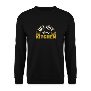 Get out of my kitchen Chef cooking funny - Unisex Sweatshirt - black - Front - Alina (178cm) & Michal (187cm)