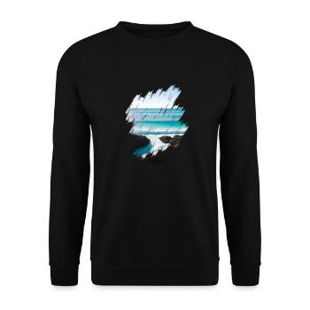 Beautiful sea picture ocean water nature surfing - Unisex Sweatshirt - black - Front - Alina (178cm) & Michal (187cm)