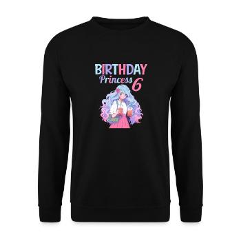 Anime Mandga Boba Bubble Tea 6ème anniversaire - Sweat-shirt Unisexe - noir - Devant - Alina (178cm) & Michal (187cm)