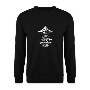 Berge Kletterer Natur Abenteuer - Unisex Pullover - Schwarz - Vorne - Alina (178cm) & Michal (187cm)