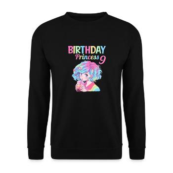 Anime Mandga Boba Bubble Tea 9ème anniversaire - Sweat-shirt Unisexe - noir - Devant - Alina (178cm) & Michal (187cm)