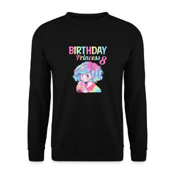 Anime Mandga Boba Bubble Tea 8ème anniversaire - Sweat-shirt Unisexe - noir - Devant - Alina (178cm) & Michal (187cm)