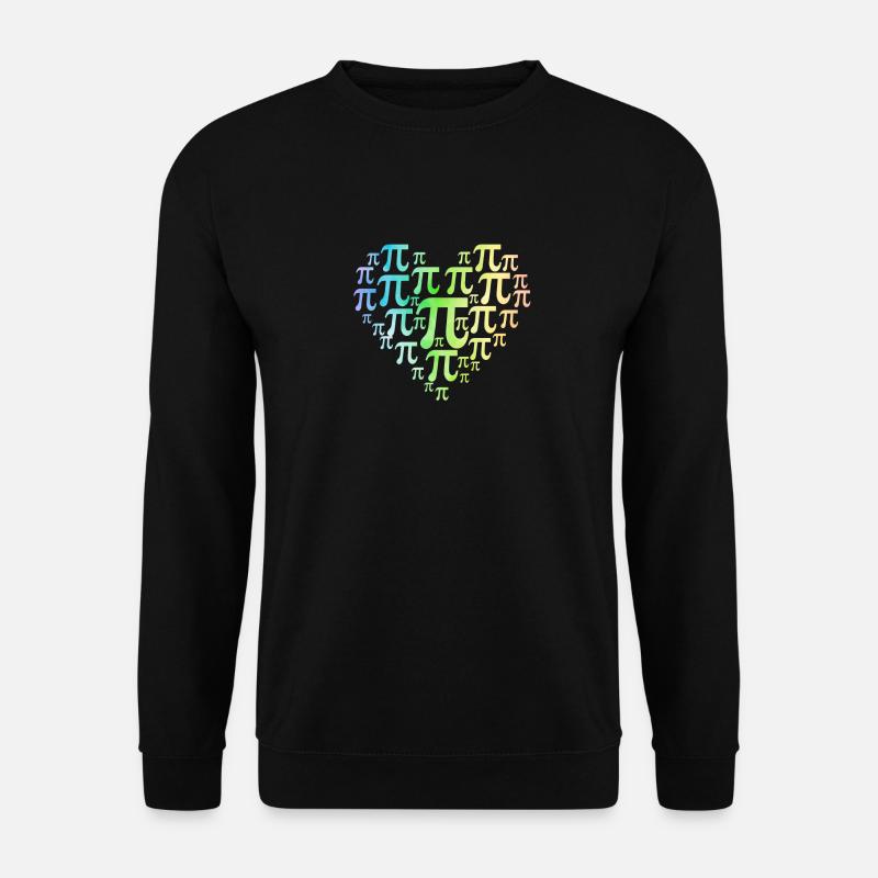 Herz Happy Pi Day Lustige Grafik Mathe Lehrer - Unisex Pullover - Schwarz