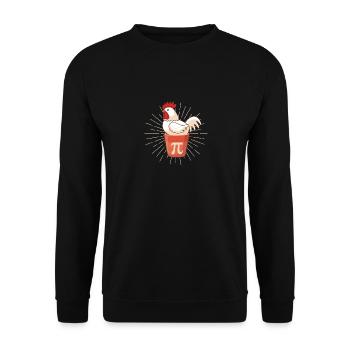 Funny Chicken Pot Happy Pi Day 3.14 Math Teacher - Unisex Sweatshirt - black - Front - Alina (178cm) & Michal (187cm)