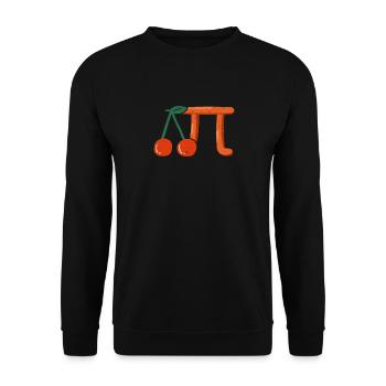 Cherry Happy Pi Day Math Science Stem Teacher - Unisex Sweatshirt - black - Front - Alina (178cm) & Michal (187cm)
