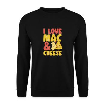 Macaroni Cheese Lover Mac And Cheese - Unisex Sweatshirt - black - Front - Alina (178cm) & Michal (187cm)