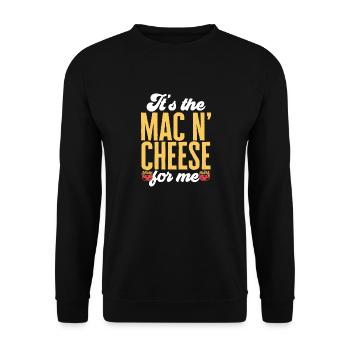 Macaroni Cheese Lover Mac And Cheese - Unisex Sweatshirt - black - Front - Alina (178cm) & Michal (187cm)