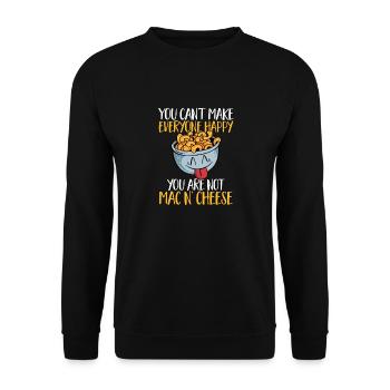 Macaroni Cheese Lover Mac And Cheese - Unisex Sweatshirt - black - Front - Alina (178cm) & Michal (187cm)