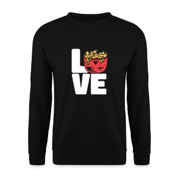 Macaroni Cheese Lover Mac And Cheese - Unisex Sweatshirt - black - Front - Alina (178cm) & Michal (187cm)