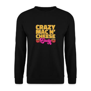 Macaroni Cheese Lover Mac And Cheese - Unisex Sweatshirt - black - Front - Alina (178cm) & Michal (187cm)