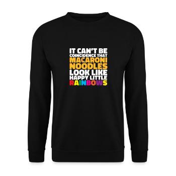 Macaroni Cheese Lover Mac And Cheese - Unisex Sweatshirt - black - Front - Alina (178cm) & Michal (187cm)