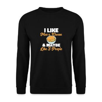 Macaroni au fromage pour amateurs de macaroni au fromage - Sweat-shirt Unisexe - noir - Devant - Alina (178cm) & Michal (187cm)