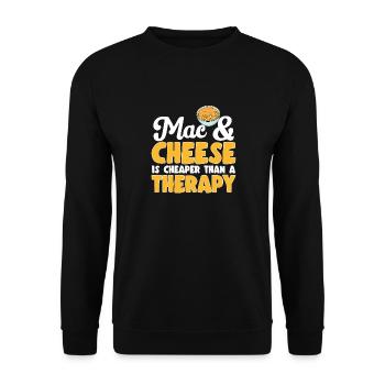 Macaroni Cheese Lover Mac And Cheese - Unisex Sweatshirt - black - Front - Alina (178cm) & Michal (187cm)