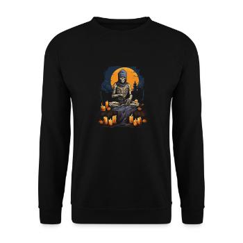 Costume de momie de terreur cadeau Halloween - Sweat-shirt Unisexe - noir - Devant - Alina (178cm) & Michal (187cm)