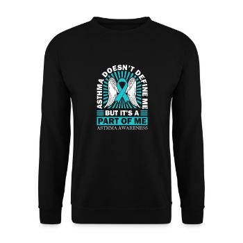 Asthmakrieger Asthma Definiert Mich Nicht - Unisex Pullover - Schwarz - Vorne - Alina (178cm) & Michal (187cm)