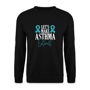 Lasst Uns Asthma Ausrotten Asthmakrieger - Unisex Pullover - Schwarz - Vorne - Alina (178cm) & Michal (187cm)