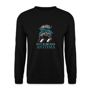 Asthmakrieger Nicht An Diesem Tag - Unisex Pullover - Schwarz - Vorne - Alina (178cm) & Michal (187cm)