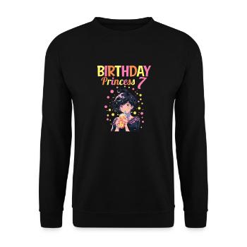 Anime Mandga Boba Bubble Tea 7ème anniversaire - Sweat-shirt Unisexe - noir - Devant - Alina (178cm) & Michal (187cm)