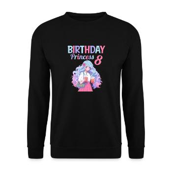 Anime Mandga Boba Bubble Tea 8ème anniversaire - Sweat-shirt Unisexe - noir - Devant - Alina (178cm) & Michal (187cm)