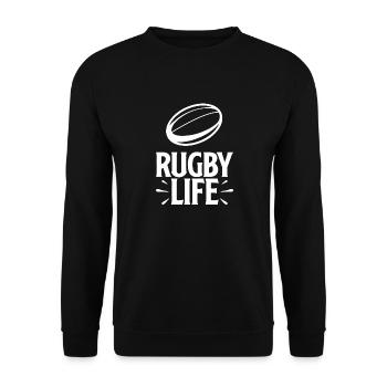 Trikot Frankreich Rugby Mann Frau Spieler Rugby Leben - Unisex Pullover - Schwarz - Vorne - Alina (178cm) & Michal (187cm)