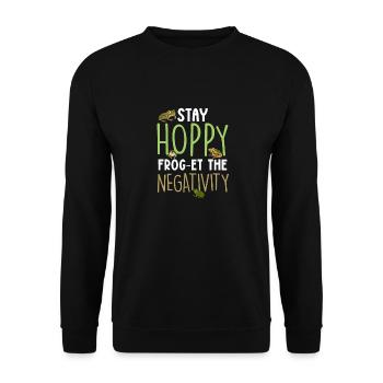 Herpétologiste Crapaud Amphibien Séjour Hoppy Frog The N - Sweat-shirt Unisexe - noir - Devant - Alina (178cm) & Michal (187cm)