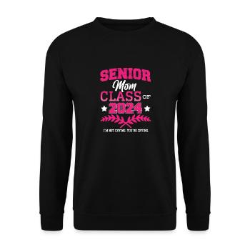 Senior Mom Class of 2024 Proud Mama Funny - Unisex Pullover - Schwarz - Vorne - Alina (178cm) & Michal (187cm)