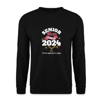 Classe de maman senior de 2024 Fête de remise des diplômes amusante - Sweat-shirt Unisexe - noir - Devant - Alina (178cm) & Michal (187cm)
