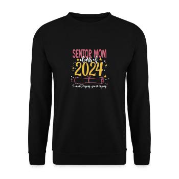 Senior Mom Class of 2024 Funny Graduation Party - Unisex Pullover - Schwarz - Vorne - Alina (178cm) & Michal (187cm)