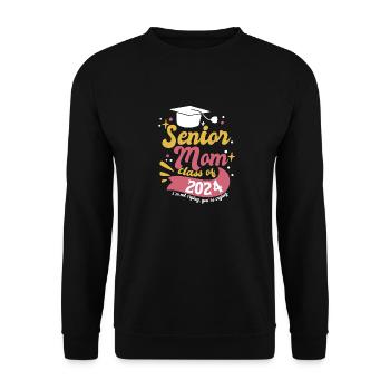 Senior Mom Class of 2024 Funny Graduation Party - Unisex Pullover - Schwarz - Vorne - Alina (178cm) & Michal (187cm)