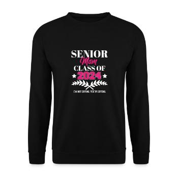 Classe de maman aînée de 2024 Proud Mother Graduation - Sweat-shirt Unisexe - noir - Devant - Alina (178cm) & Michal (187cm)