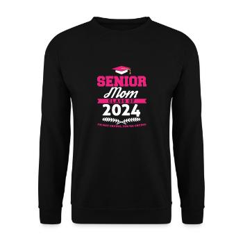 Proud Mama Of A Senior Mom Class of 2024 - Unisex Pullover - Schwarz - Vorne - Alina (178cm) & Michal (187cm)
