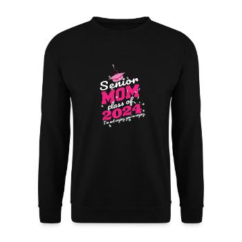 Senior Mom Class of 2024 Proud Mother Funny - Unisex Pullover - Schwarz - Vorne - Alina (178cm) & Michal (187cm)