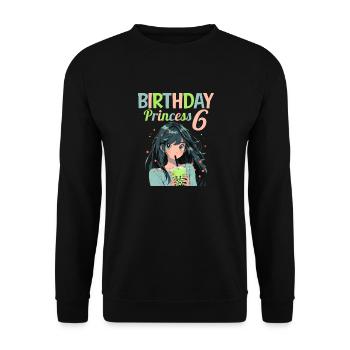 Anime Mandga Boba Bubble Tea 6ème anniversaire - Sweat-shirt Unisexe - noir - Devant - Alina (178cm) & Michal (187cm)