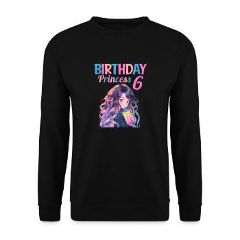 Anime Mandga Boba Bubble Tea 6ème anniversaire - Sweat-shirt Unisexe - noir - Devant - Alina (178cm) & Michal (187cm)