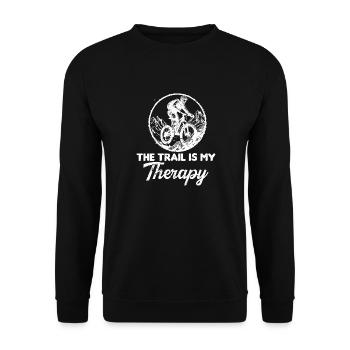 Le Trail est ma thérapie VTT VTT - Sweat-shirt Unisexe - noir - Devant - Alina (178cm) & Michal (187cm)