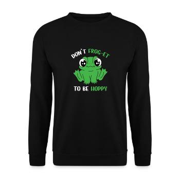 Herpetologist Toad Cute Don't Frog To Be Hoppy Amp - Unisex Pullover - Schwarz - Vorne - Alina (178cm) & Michal (187cm)