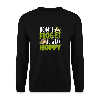 Crapaud Passionné Amphibien Mignon Don’t Frog Et To St - Sweat-shirt Unisexe - noir - Devant - Alina (178cm) & Michal (187cm)
