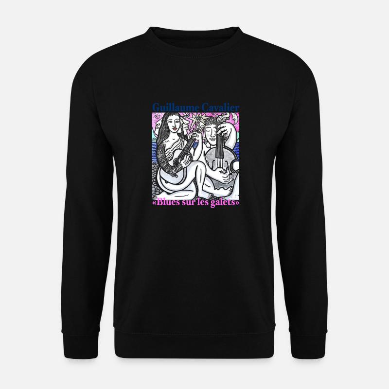 Blues auf Kieselsteinen - Unisex Pullover - Schwarz