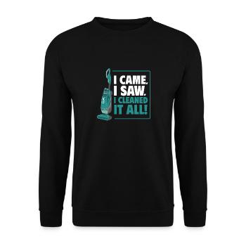 Aide domestique, femme de ménage, femme de ménage - Sweat-shirt Unisexe - noir - Devant - Alina (178cm) & Michal (187cm)