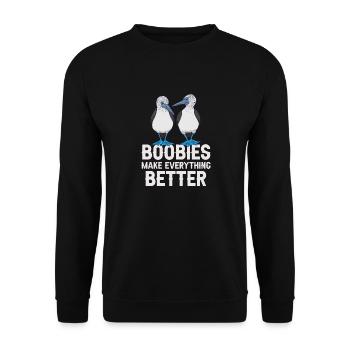 Blue-footed Booby Seabird Blue-footed Booby Seabird - Unisex Sweatshirt - black - Front - Alina (178cm) & Michal (187cm)