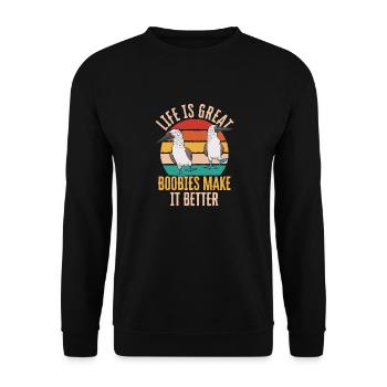 Blue-footed Booby Seabird Blue-footed Booby Seabird - Unisex Sweatshirt - black - Front - Alina (178cm) & Michal (187cm)