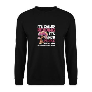 C’est ce qu’on appelle la lecture - c’est ainsi que les gens installent - Sweat-shirt Unisexe - noir - Devant - Alina (178cm) & Michal (187cm)