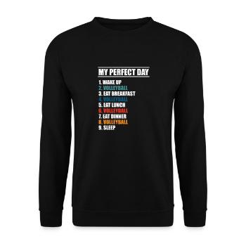 Passionné de volleyball Setter Funny Cool My Perfect - Sweat-shirt Unisexe - noir - Devant - Alina (178cm) & Michal (187cm)