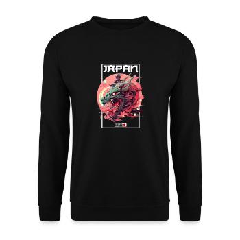 Tokyo Asie 80s Dragon Dragon Rétro Japonais - Sweat-shirt Unisexe - noir - Devant - Alina (178cm) & Michal (187cm)
