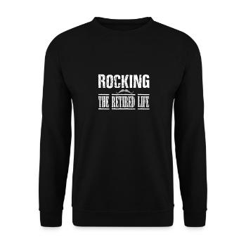 Retirement Funny Rocking The Retired Life - Sweat-shirt Unisexe - noir - Devant - Alina (178cm) & Michal (187cm)